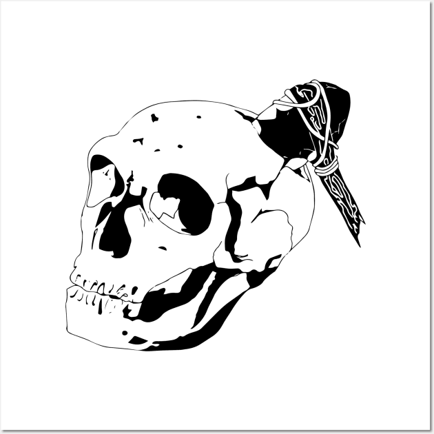 Neanderthal Skull Wall Art by euglenii